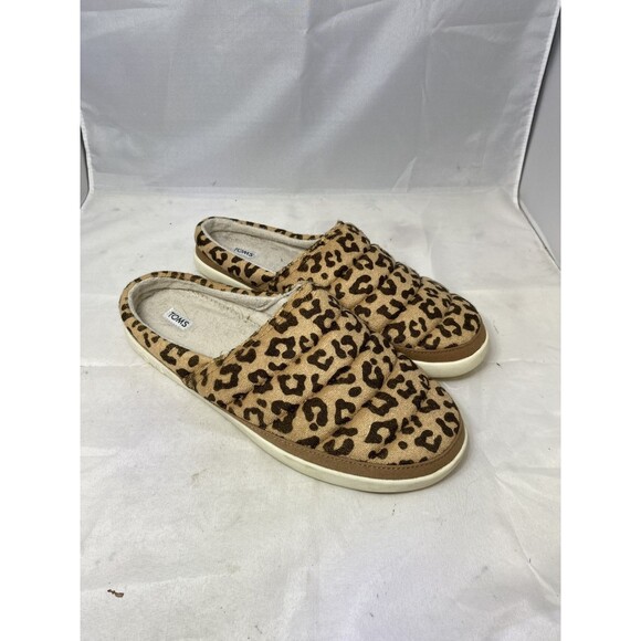 TOMS Women's Casual Slipper Leopard Print 9 - Picture 1 of 6